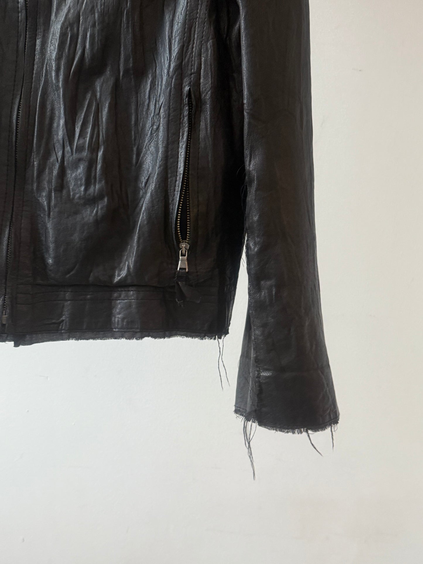 Kircilar Distressed Leather Jacket