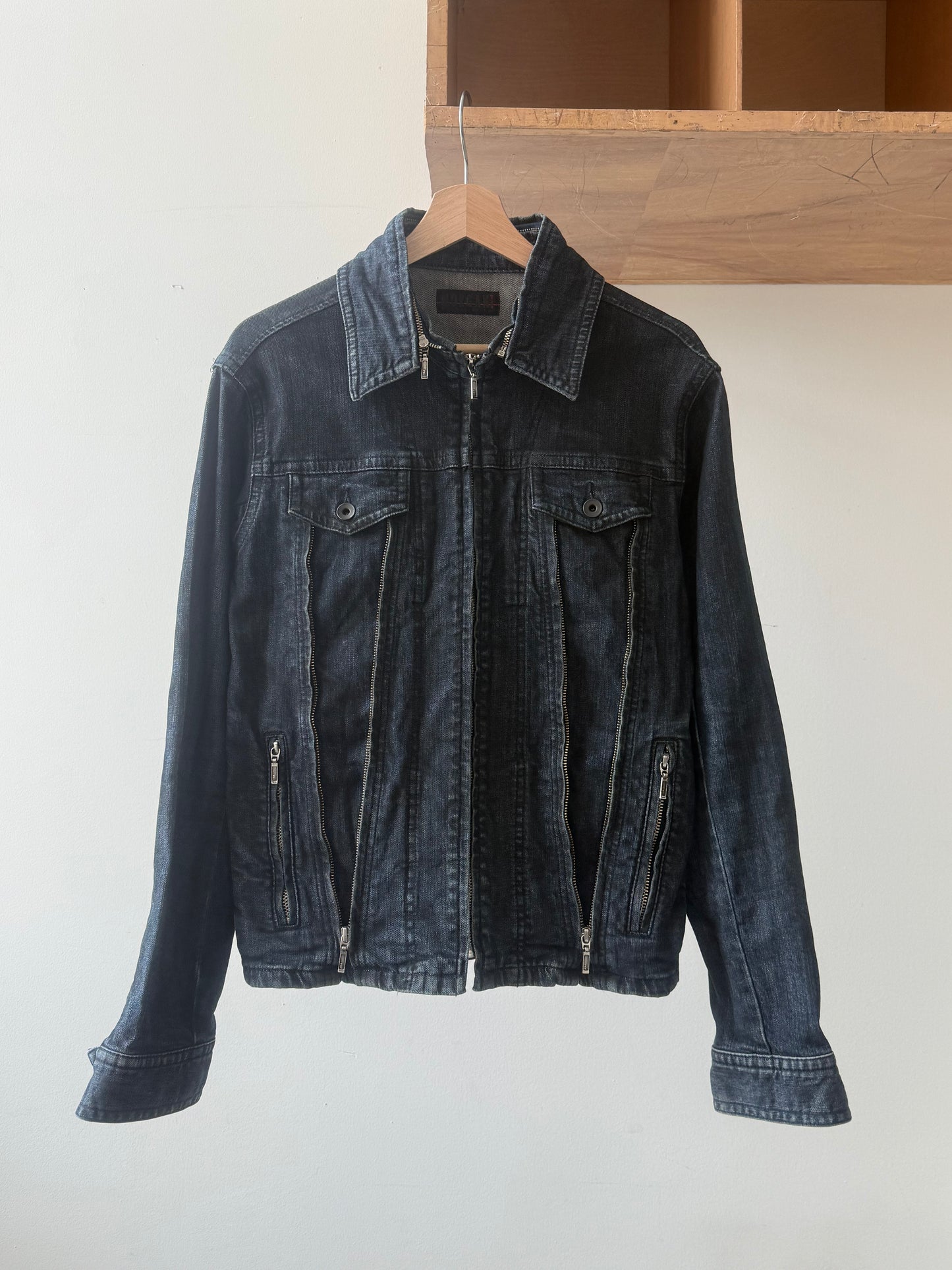 Morgan Homme Multi-zip Denim Jacket