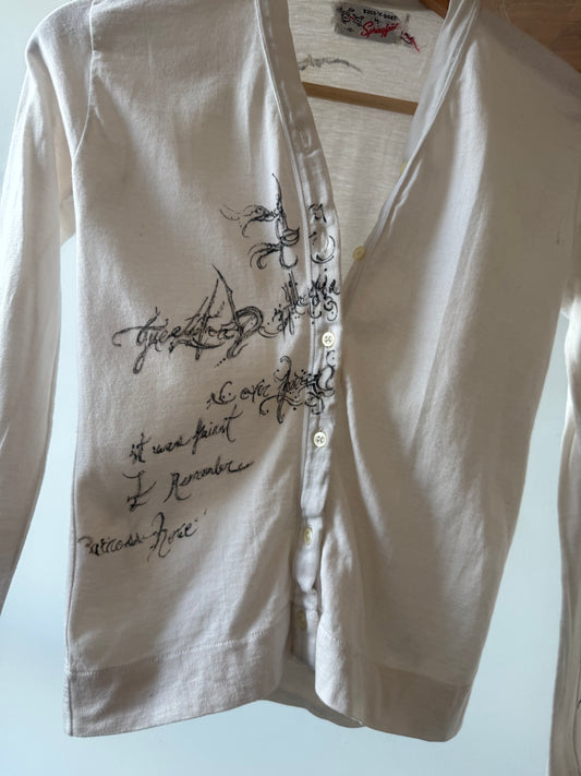 1960's Hand Drawn Cardigan