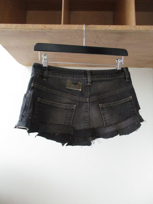 Reworked Denim mini skirt