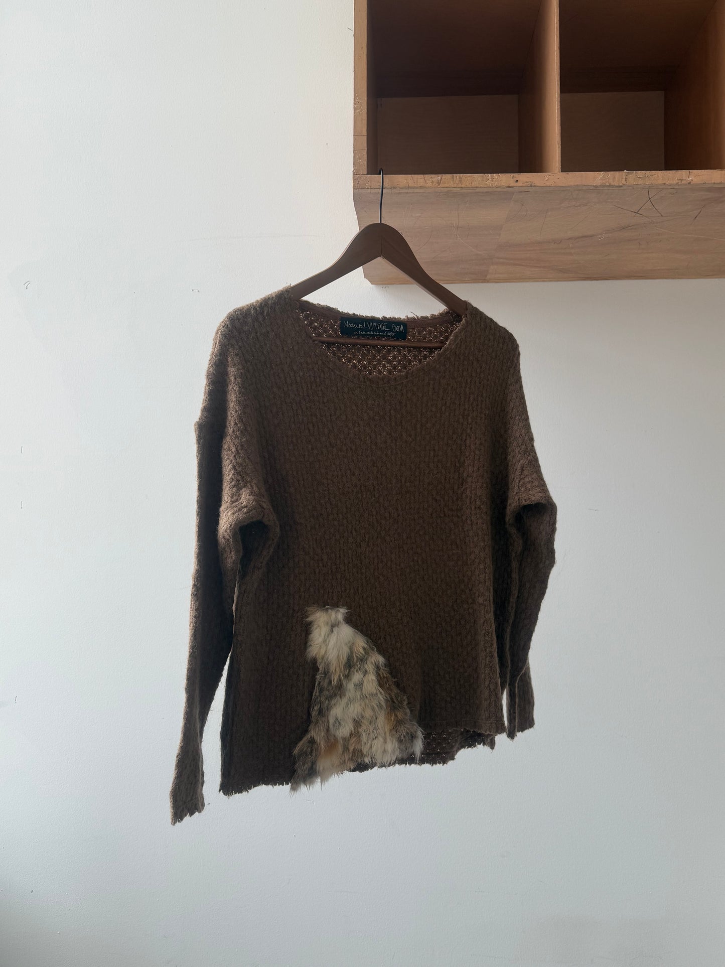 GOA Rabbit Fur Patch Knit