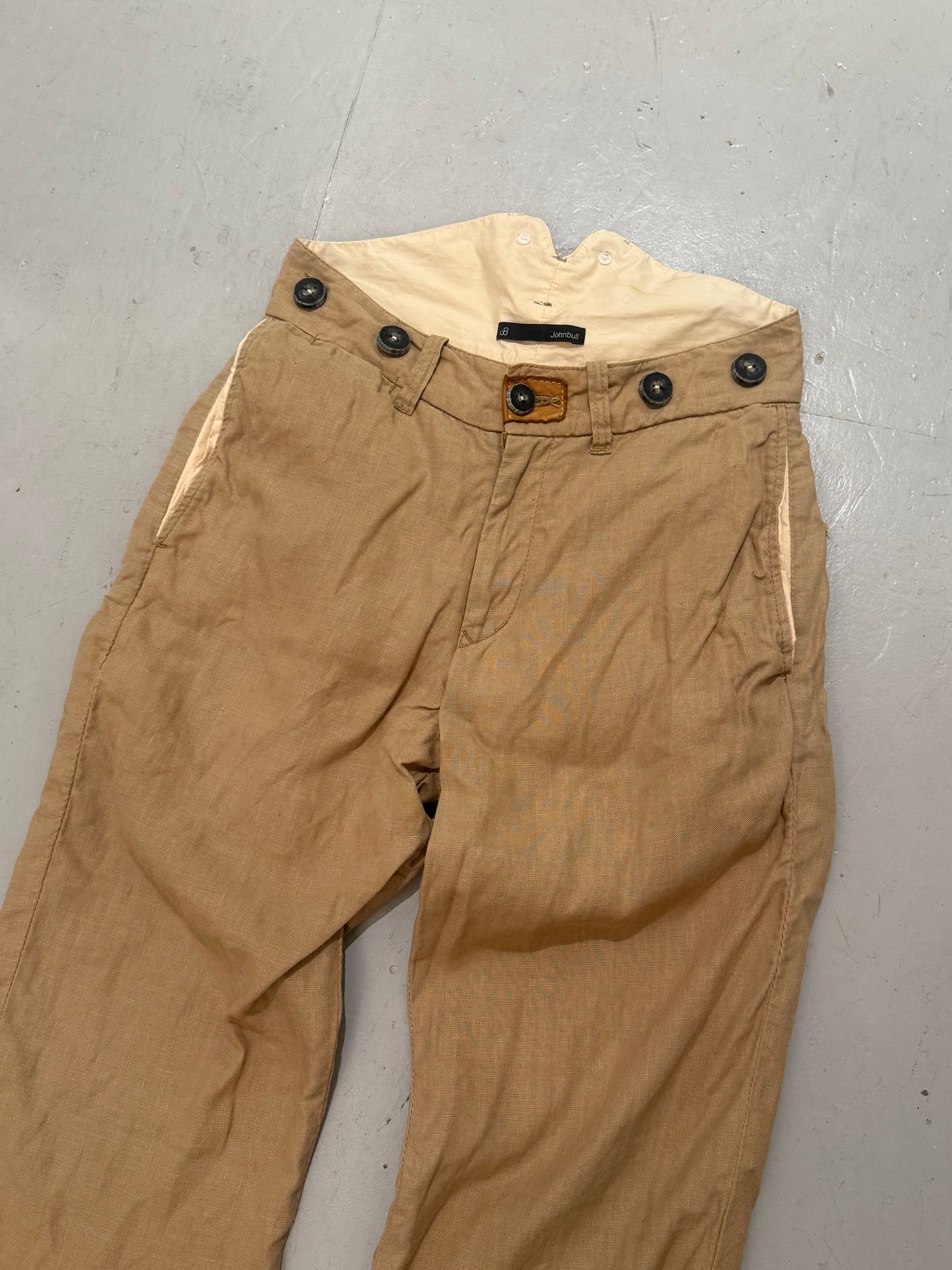 John Bull Linen Buckleback Pants