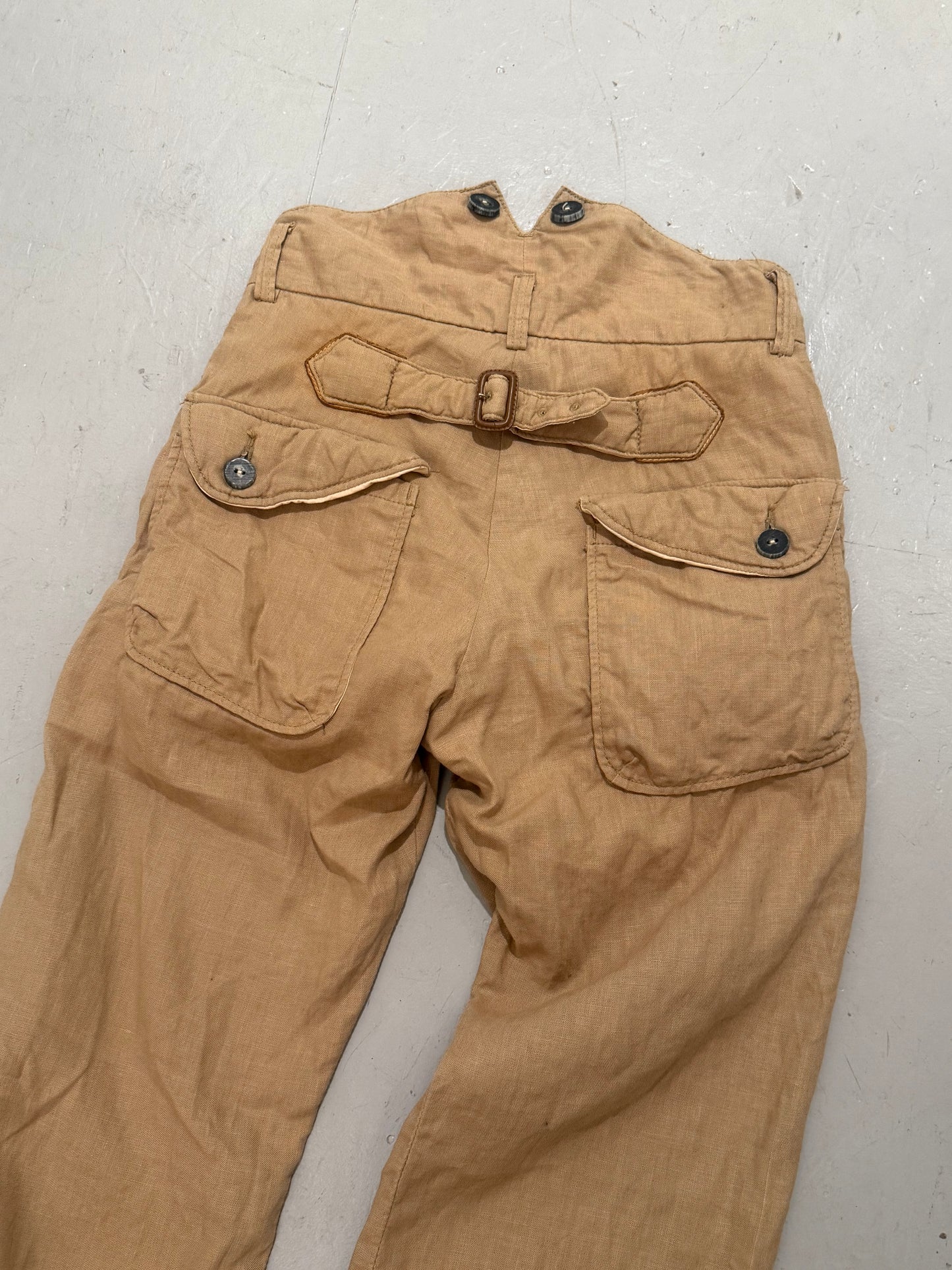 John Bull Linen Buckleback Pants