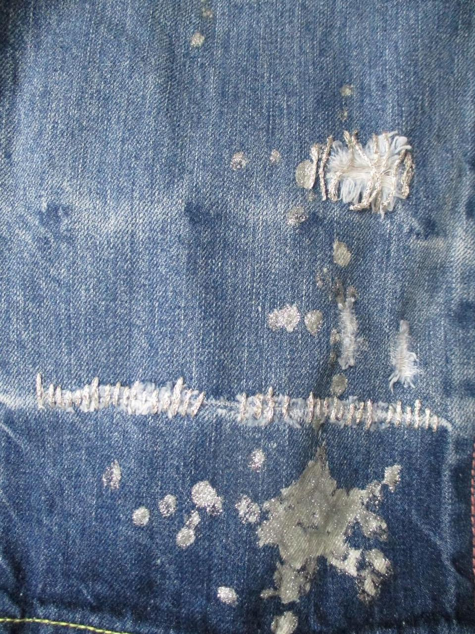 Tsumori Chisato Distressed Painted Denim