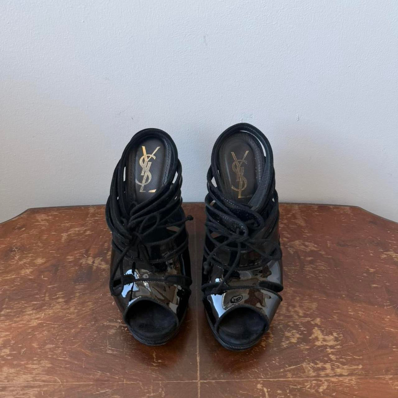 Yves Saint Laurent Leather Wedge Heels