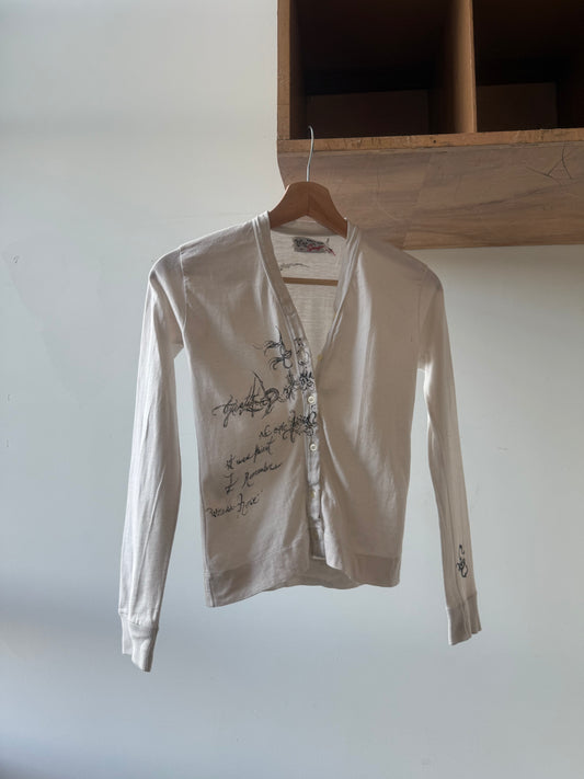 1960's Hand Drawn Cardigan