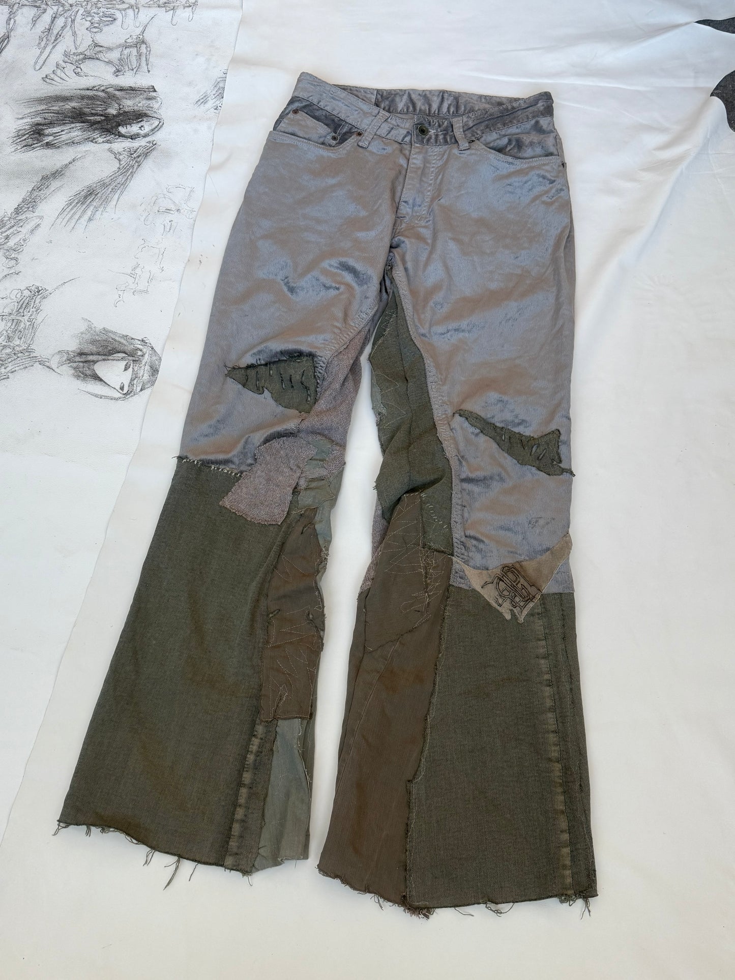 L.G.B Tattooed Patch Rebuilt Pants