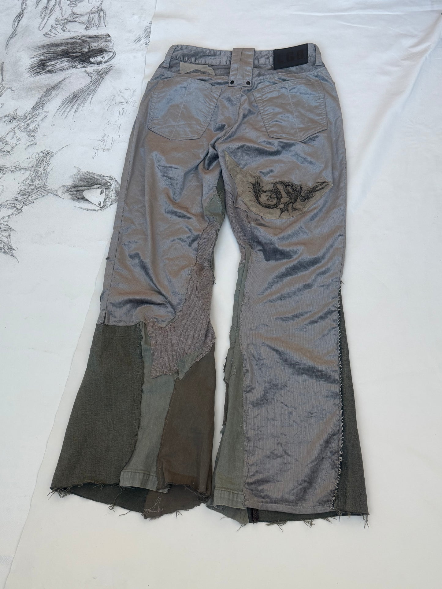 L.G.B Tattooed Patch Rebuilt Pants